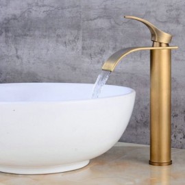 Antique Brass Hot/Cold Faucet For Bathroom