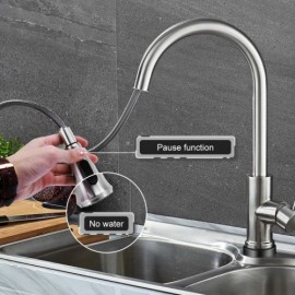 Contemporary Kitchen Faucet In 304 Stainless Steel Touch Control