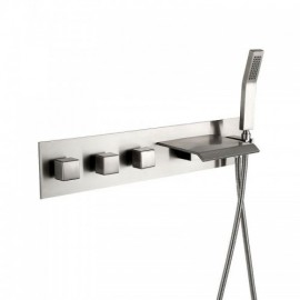 Modern Bathtub Faucet With Hand Shower 3 Handles