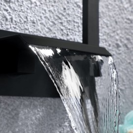 Modern Bathtub Faucet With Hand Shower 3 Handles