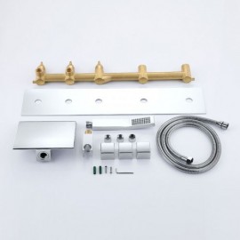 Modern Bathtub Faucet With Hand Shower 3 Handles