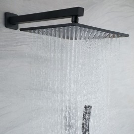 Recessed Shower Faucet In Black Copper/Brushed Nickel