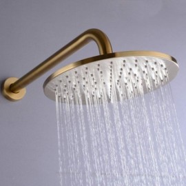 Recessed Shower Faucet With Hand Shower Black/Gold 3 Holes