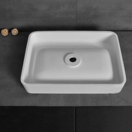 Artificial Stone Countertop Sink Rectangle Thickened Border For Bathroom