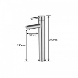 Contemporary 304 Stainless Steel Single Hole Bathroom Sink Faucet