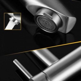 Contemporary 304 Stainless Steel Single Hole Bathroom Sink Faucet