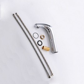 Single-Handle Solid Brass Bathroom Sink Faucet Minimalist Finish