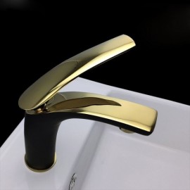 Ultra-Contemporary Style Single-Handle Solid Brass Sink Faucet 5 Colors To Choose From