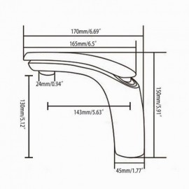 Ultra-Contemporary Style Single-Handle Solid Brass Sink Faucet 5 Colors To Choose From