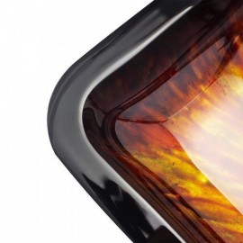 Multicolored Rectangular Tempered Glass Countertop Washbasin With Faucet For Bathroom