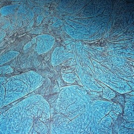 Rectangular Countertop Sink In Retro Blue Tempered Glass For Bathroom