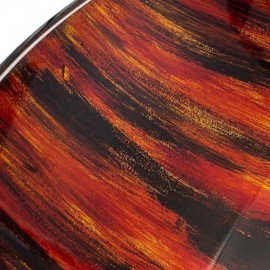 Countertop Washbasin In Tempered Glass Round Retro Line For Bathroom