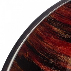 Countertop Washbasin In Tempered Glass Round Retro Line For Bathroom