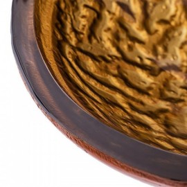 Countertop Washbasin Tempered Glass Round Gold Stripe For Bathroom Toilets