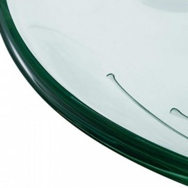 Countertop Washbasin Transparent Tempered Glass Leaf With Faucet For Bathroom