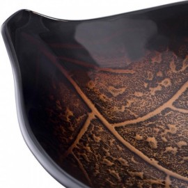 Retro Leaf Countertop Washbasin Tempered Glass With Faucet For Bathroom