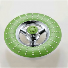 Chrome Shower Faucet With Hand Shower Chrome+Green