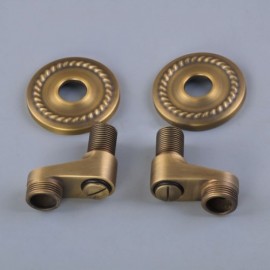 Bath Faucet Accessories S-Connector Long In Antique Brass Or Black