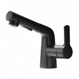 Basin Faucet With Retractable Nozzle Contemporary Style
