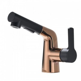 Basin Faucet With Retractable Nozzle Contemporary Style