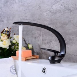 Basin Faucet With Modern Long Arc Design For Bathroom