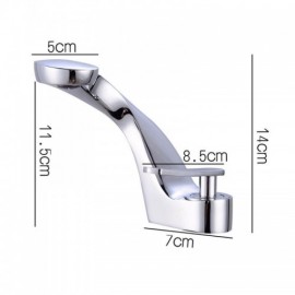 Single Handle Basin Faucet With Unique Design For Bathroom