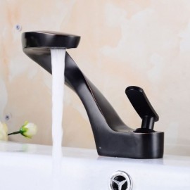 Single Handle Basin Faucet With Unique Design For Bathroom