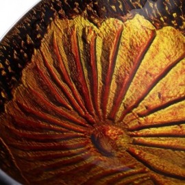 Round Lotus Leaf Tempered Glass Sink With Faucet For Bathroom