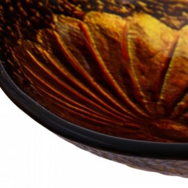 Round Lotus Leaf Tempered Glass Sink With Faucet For Bathroom