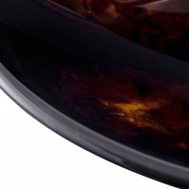 Dark Tempered Glass Countertop Sink With Faucet For Bathroom