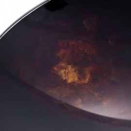 Dark Tempered Glass Countertop Sink With Faucet For Bathroom