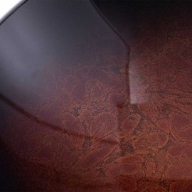 Retro Gradient Tempered Glass Round Countertop Sink With Faucet For Bathroom