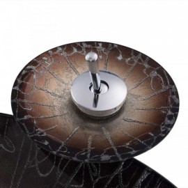 Tempered Glass Sink Round Retro With Faucet For Bathroom