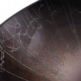 Tempered Glass Sink Round Retro With Faucet For Bathroom