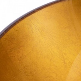 Yellow Countertop Washbasin Tempered Glass Round Waterfall With Faucet For Bathroom