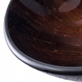 Dark Round Tempered Glass Sink For Bathroom Faucet Optional