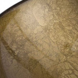 Round Copper Tempered Glass Countertop Washbasin With Faucet For Bathroom