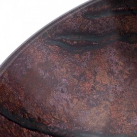 Tempered Glass Sink Retro With Faucet For Bathroom