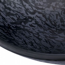 Waterfall Black Tempered Glass Sink With Faucet For Bathroom