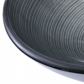 Silver Round Countertop Washbasin With Tempered Glass With Faucet For Bathroom