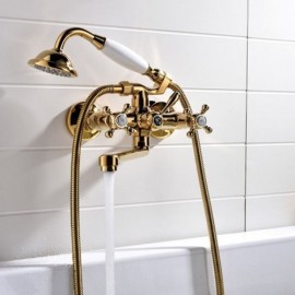 Copper Gold Hand Shower Mixer For Bathroom