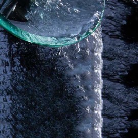 Copper Glass Waterfall Basin Mixer Chrome For Bathroom