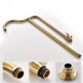 Shower Faucet With Gold Copper Faucets For Bathroom