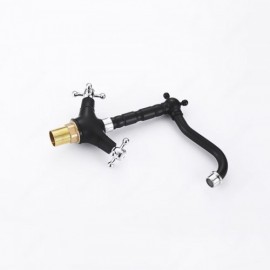 Copper Kitchen Mixer 2 Handles Black