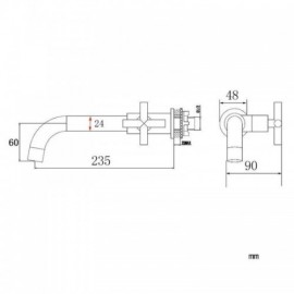 Black Copper Cold Water Kitchen Faucet