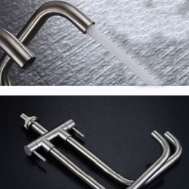 Double Handle Stainless Steel Cold Water Kitchen Faucet