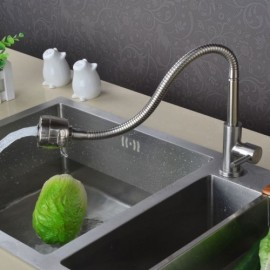 Kitchen Mixer Stainless Steel Brushed Free Rotation