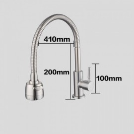 Kitchen Mixer Stainless Steel Brushed Free Rotation