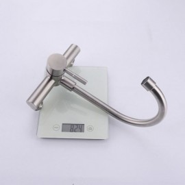 Wall-Mounted Kitchen Mixer Stainless Steel 2 Holes 2 Handles