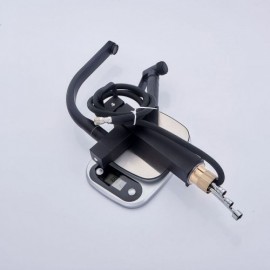 Copper Basin Mixer 2 Handles 2 Outlets Black For Bathroom